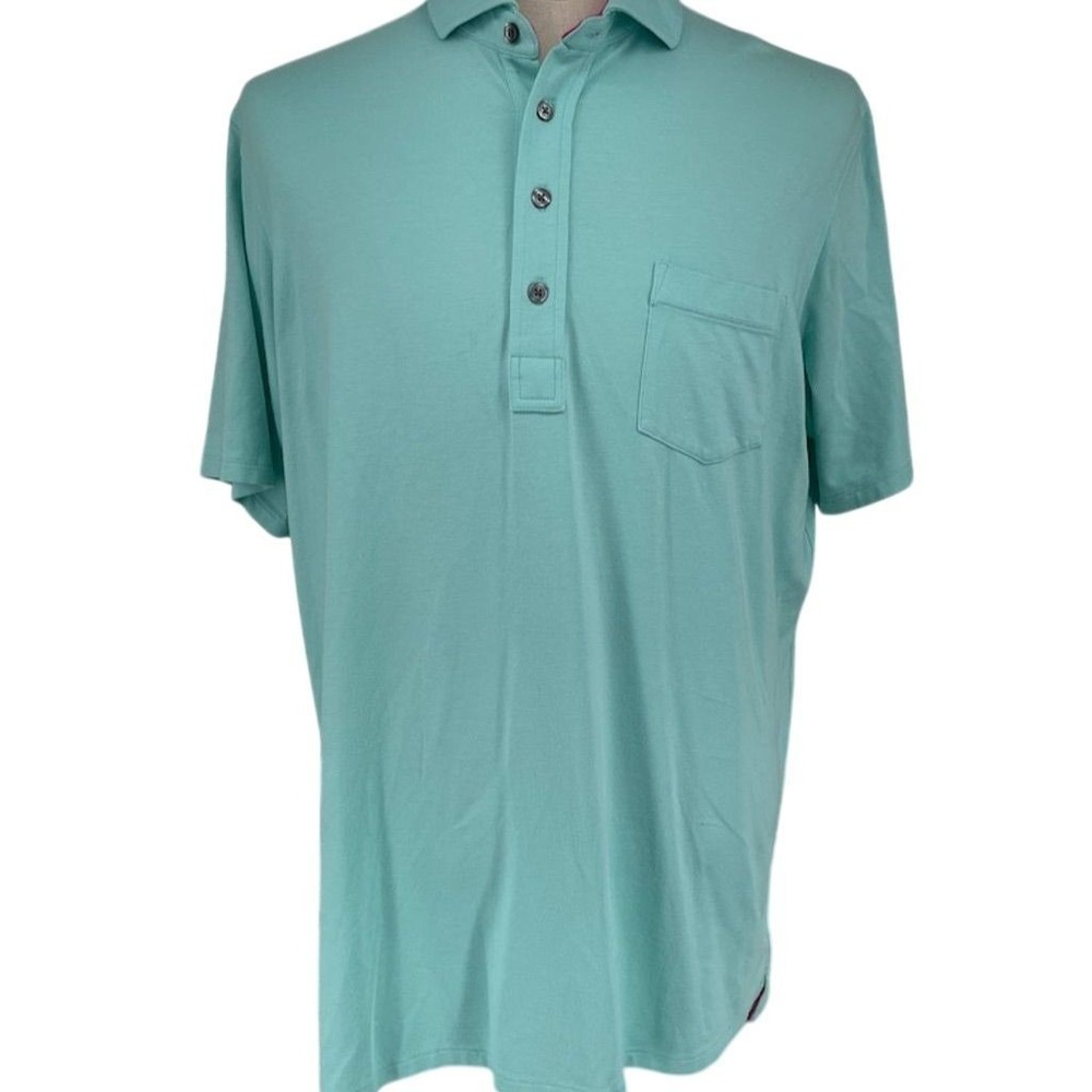 Greyson Men's XL Aqua Blue Golf Polo Shirt Short Sleeve